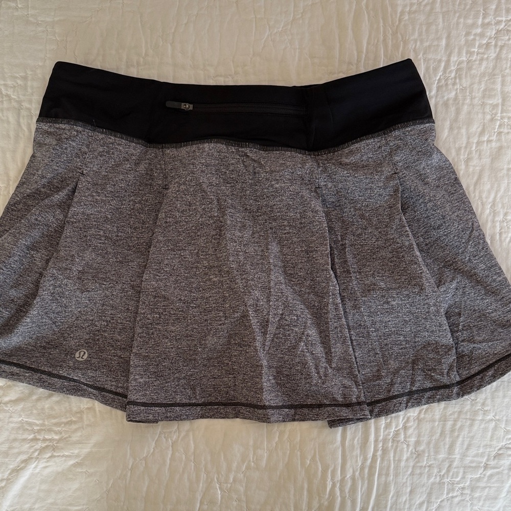 Lululemon Gray and Black tennis Skirt - Picture 2 of 2
